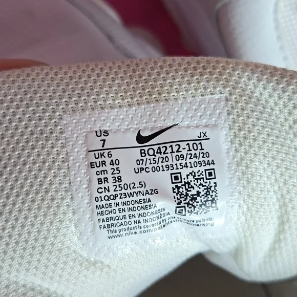 Nike Air Flight Mens Sneakers size 7 triple white like new - Picture 8 of 8